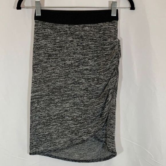Wilfred Free Heather Grey & Black Runched Side Skirt - Picture 1 of 8